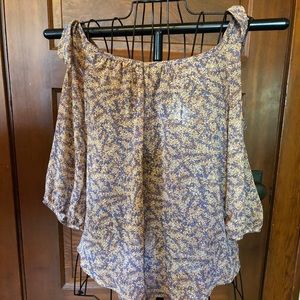 Sheer Cold Shoulder Top